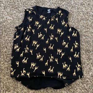 Back and gold tank top